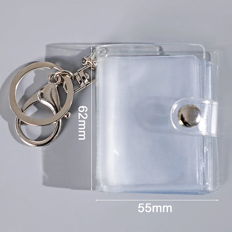 16 Mini Photo Album Keychain Small Instant Picture Albums Pendant ID Photo Storage Interstitial Pocket Keyring Lover Memory Gift