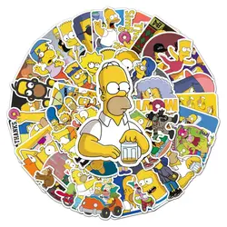54pcs Unique Simpson Personality Cartoon Stickers - Waterproof Graffiti Decor for Luggage, Fridges, and More (A)