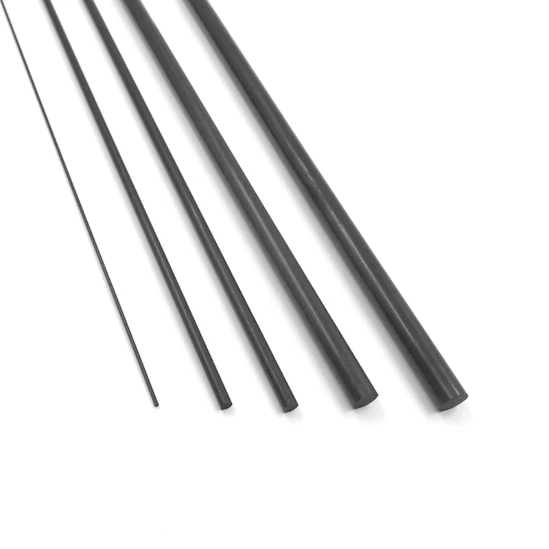 5Pcs/Lot 1000mm Solid Carbon Fiber Rod Diameter 1mm 1.5mm 2mm 3mm 4mm 5mm 6mm 7mm Carbon Rod for RC Aircraft Kite