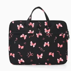 Waterproof Portable Laptop Sleeve Bag Cover - 14inch (Black Pink)