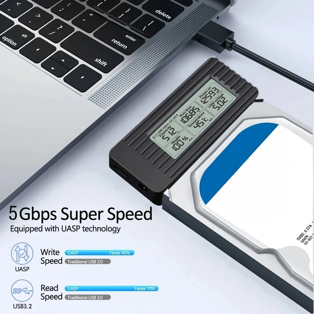 USB to SATA 어댑터 변환 케이블 USB 3.2 3.0 to SATA 변환기 (2.5인치 SSD HDD 하드 드라이브 외장 어댑터 액세서리)