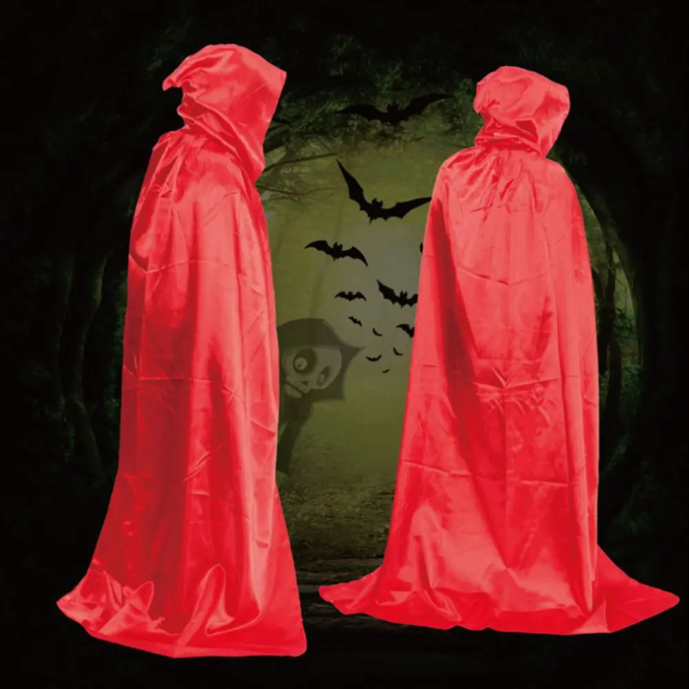 Costume Cosplay Props Cool Adult Halloween Witch Wizard Party Coat Robes Grim Reaper Cloak Hooded Cloak