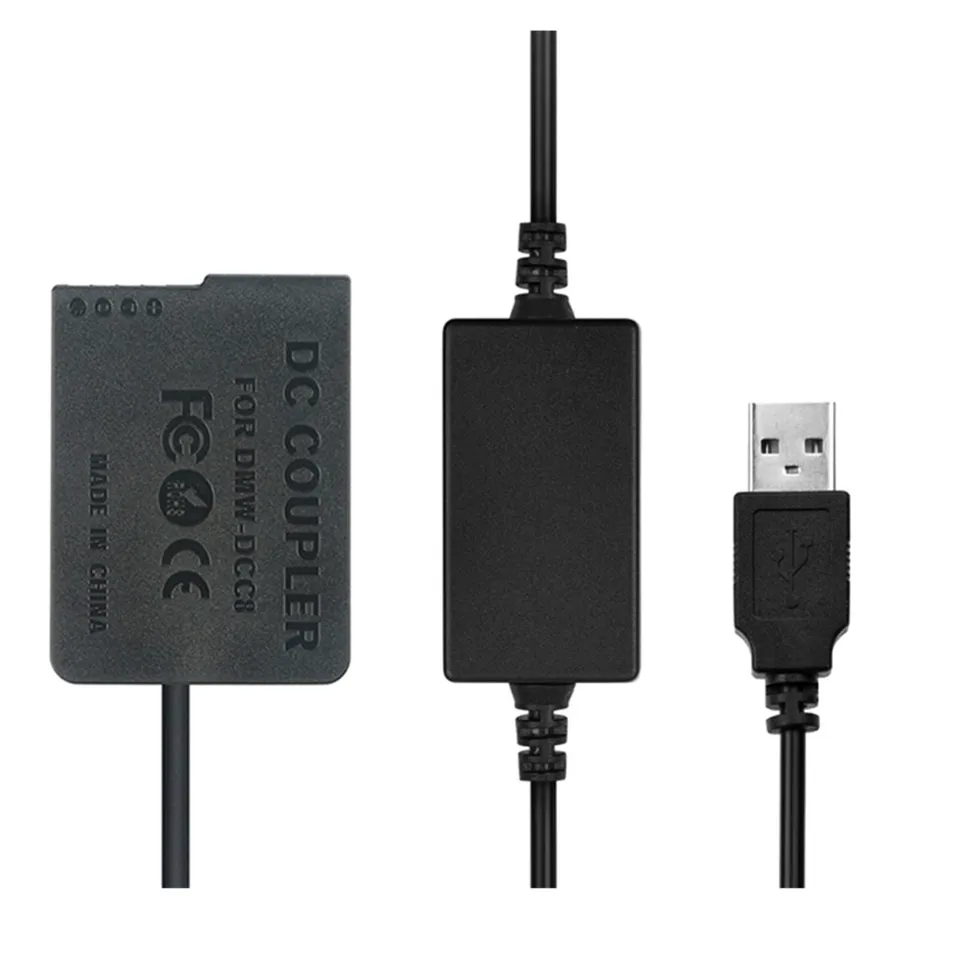 Kit D’alimentation F1TP Pour Panasonic Lumix - Adaptateur USB-C DMW-DCC8 + Batterie Factice - Charge Continue Pour GH2, G5, G6, G7, G80, G85, FZ300, FZ1000, G90