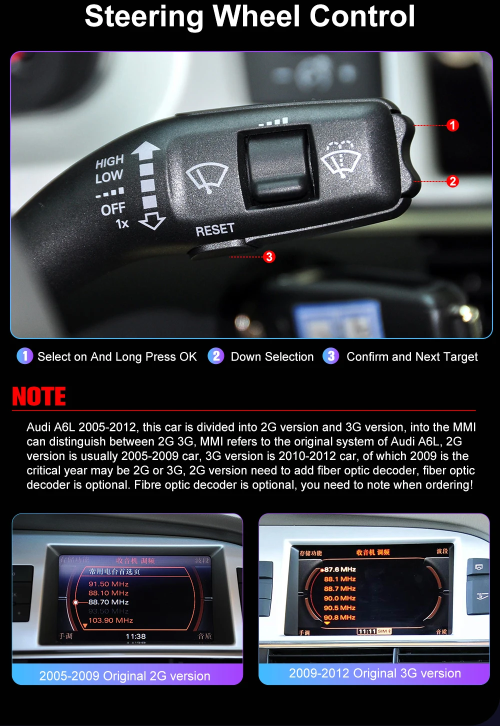 Digital Instrument Cluster For Audi A6 A6L C6 4F 2005-2012 Speedometer Android r
