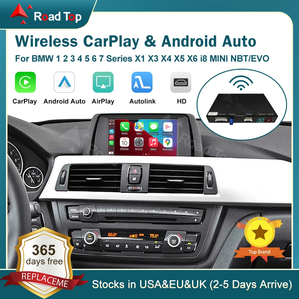 RoadTop Wireless CarPlay for BMW NBT EVO 1 2 3 4 5 6 7 Series X1