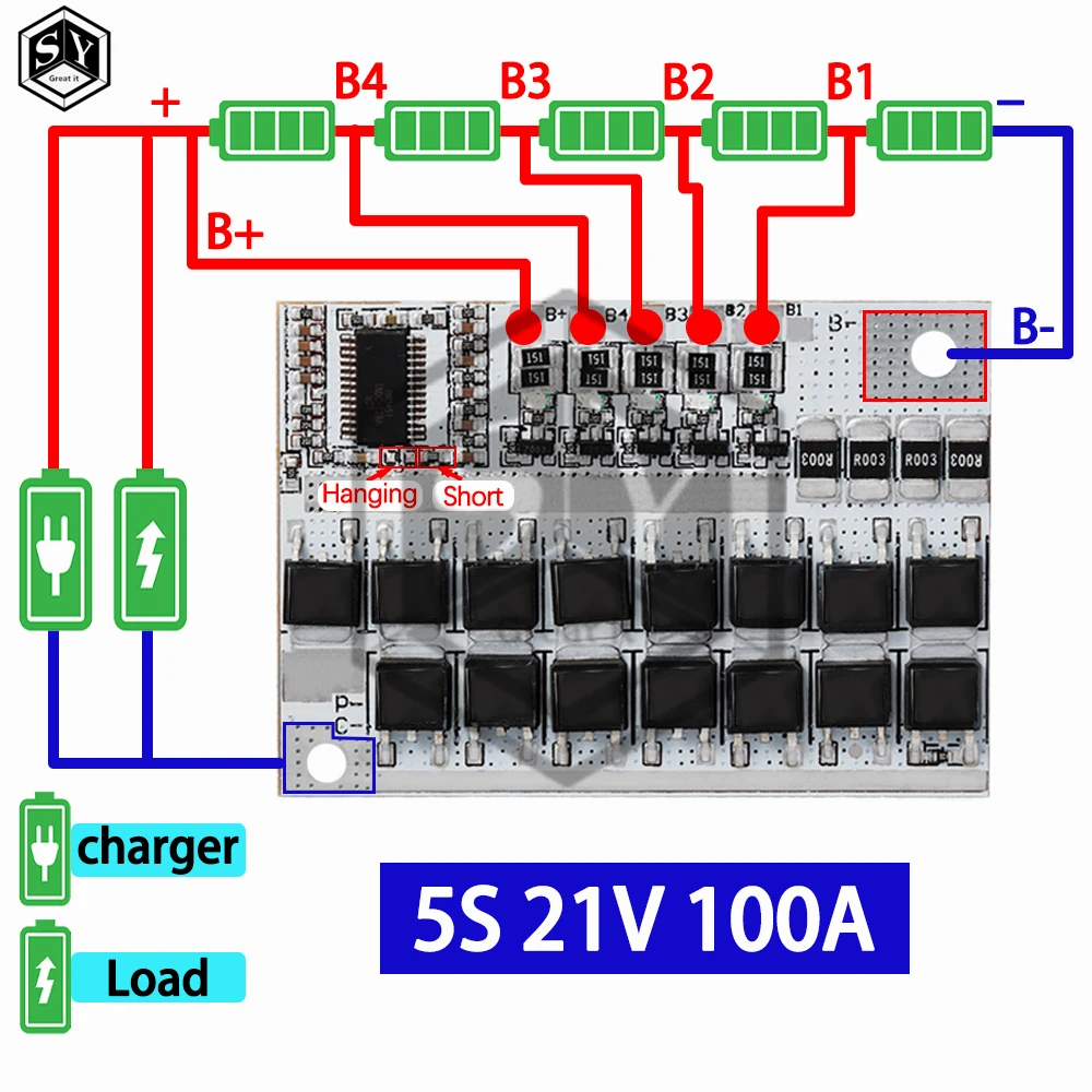 Advanced Lithium Battery Protection Circuit Board with Balance Charging Capability