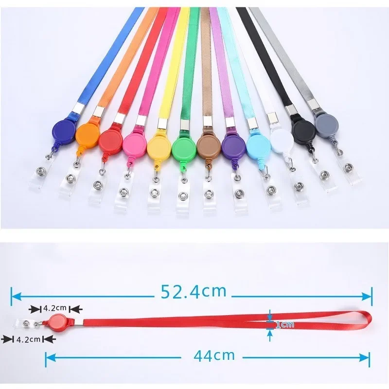 Adjustable Retractable Lanyard for ID Badges and Work Pass Cards