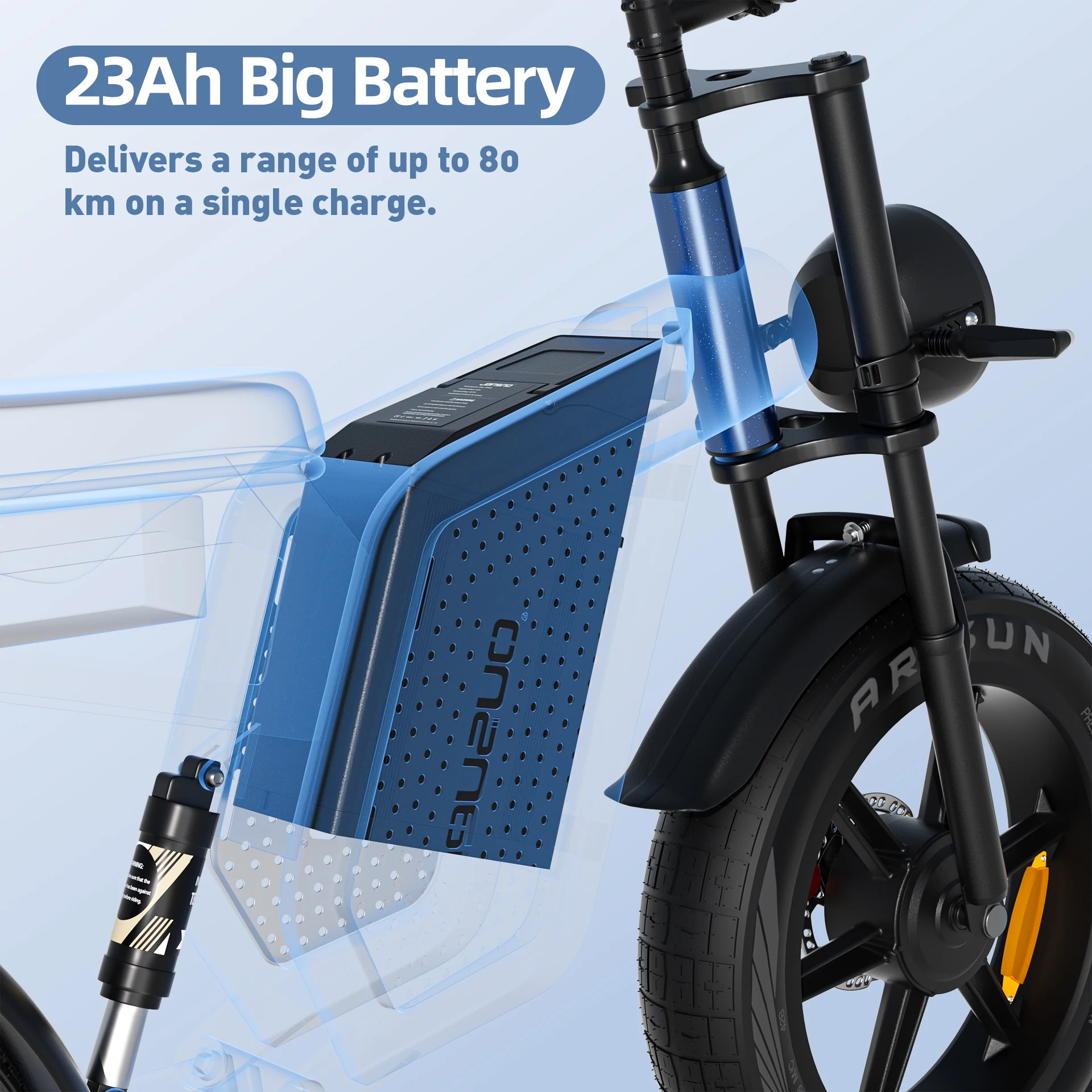Jansno X60 E-Bike 48V23AH Retro-Motorrad E-Bike für Erwachsene 20* 4,0-Zoll-Fat-Tire-Offroad-E-Bike – Detail 4