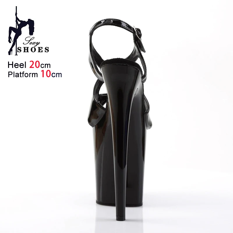 20CM Stiletto Fashion Platform Matte Sandals Woman 2025 Summer Cross Back Strap Black Pole Dance Heels Sexy Model T Show Shoes