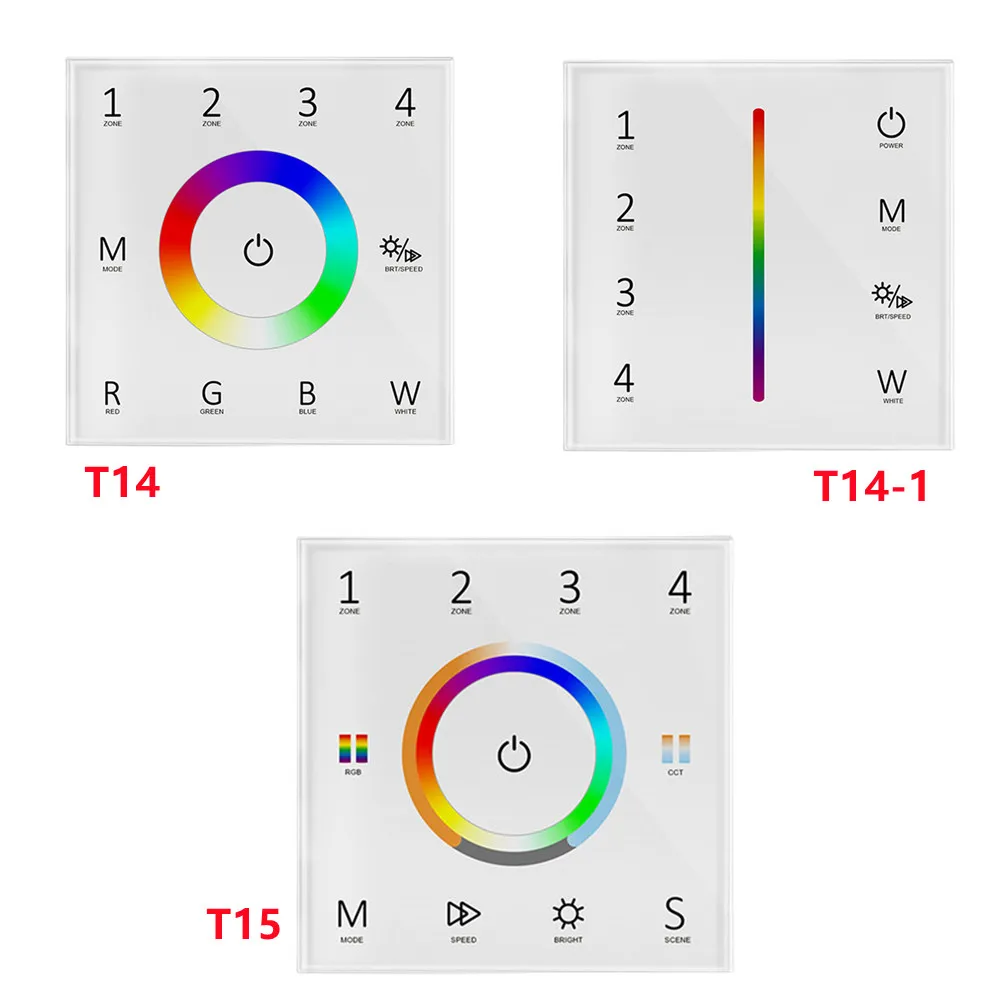 

4 Zones DMX512 Master wireless Switch controller DMX master RGBW Touch panel 1-5 Color DMX transmitter receiver 100-240VAC