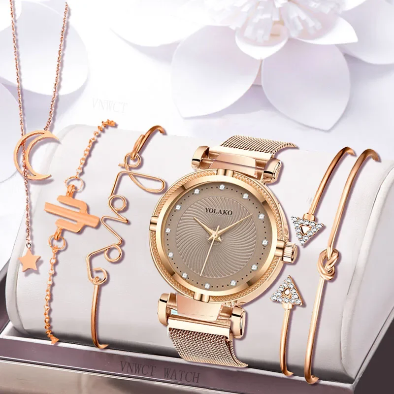 

Creative Diamond Dial Women Watches Fashion Loopback Magnet Buckle Ladies Quartz Wristwatches Simple Female Watch bracelet Gifts