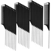 30 Pieces Parting Comb for Hair Rat Tail Comb Steel Pin Rat Tail Carbon Fiber Heat Resistant Teasing Combs(Black) 1