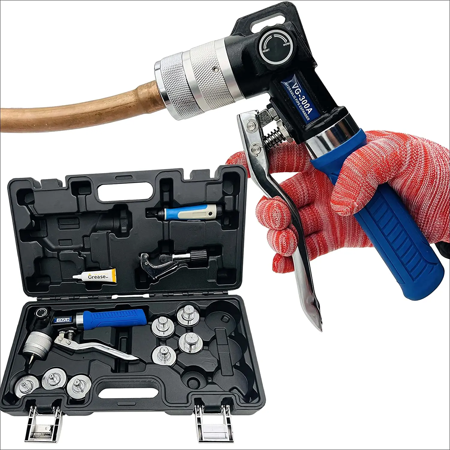 HVAC Hydraulic SWAGING Tool Kit Copper Tube Expander for Copper Tubing