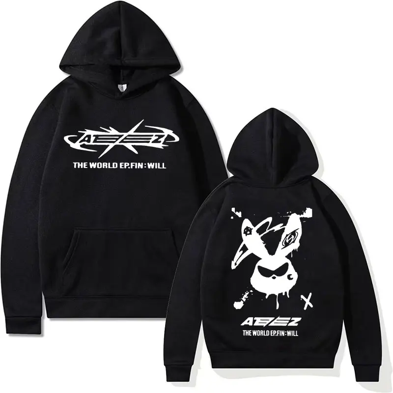 

Ateez The World Ep. Fin Will Album Tour 2023 Hoodies Men Women's Harajuku Pullovers Sweatshirts Vintage Trend Hoodie Streetwear