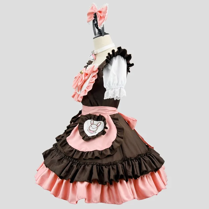 Halloween Cute Bunny Lolita Maid Cosplay Kleid für Damen, S-5XL 7