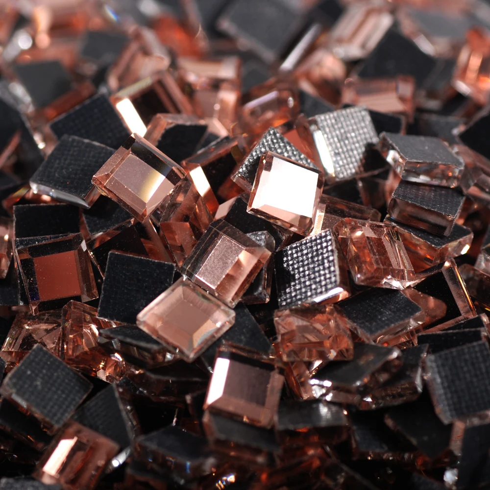 Colorful Mirror Square 4x4mm Super Bright Glass Crystals Hot fix Rhinestones Strass Hotfix Iron Use On Fabric Garment DIY 200pcs hot fix rhinestones glass crystals glass rhinestones rhinestone crystals crystal rhinestones
