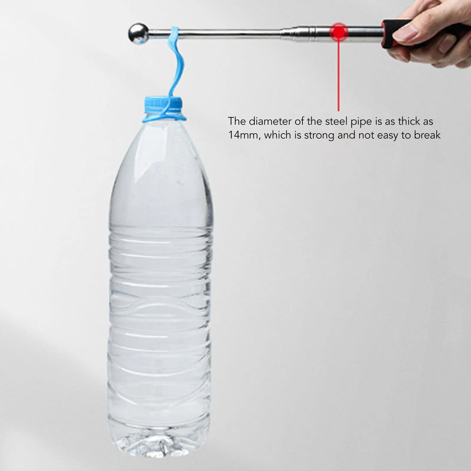 Tile Hollow Checker Stainless Steel Portable Telescopic Empty Drum Hammer Sponge Handle 14mm Tube Durable Stable for Household