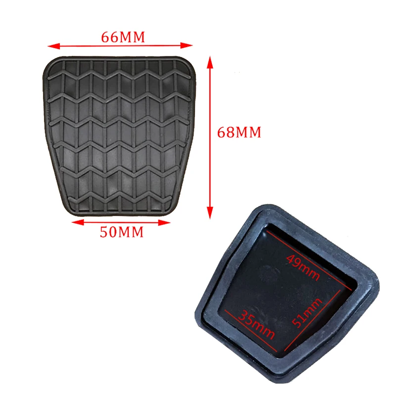 1 Pair Car Pedal Pad Rubber Covers Brake Clutch Pedal Pad Cover Protective Case For Geely Emgrand 7,EC7,EC715 EC718,Emgrand7-RV