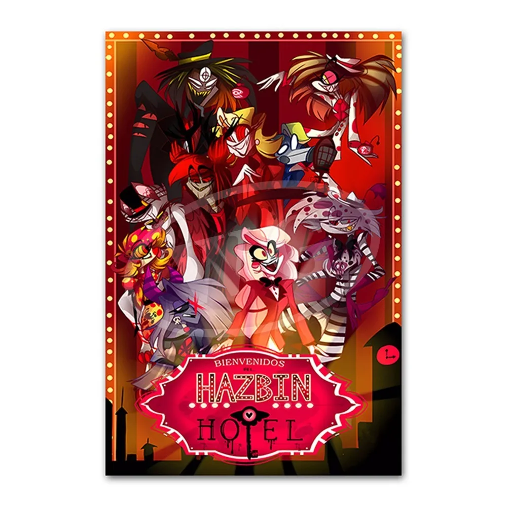 Hell Inn – Affiche De Dessin Animé Hazbin, Peinture De Décoration Pour Chambre à Coucher Et Salon Pour Enfants, Hôtel