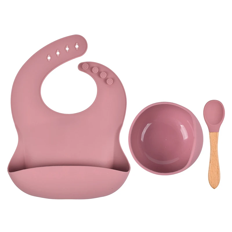 Baby Bowls with Suction - 4 Piece Silicone Set with Spoon for