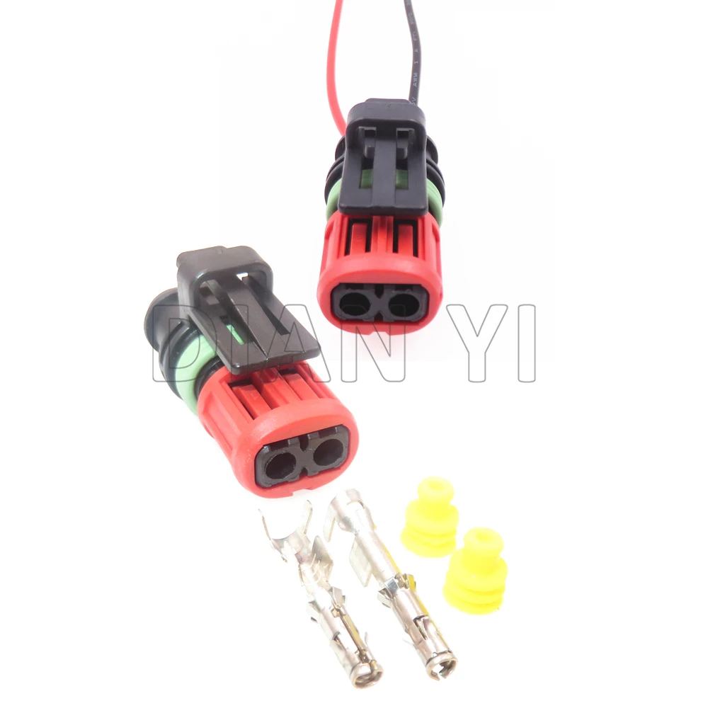 

1 Set 2 Way Starter Auto Plastic Housing Adapters Car Engine Wire Cable Plug Automobile Fuel Spray Nozzle Cable Socket 1337245-3