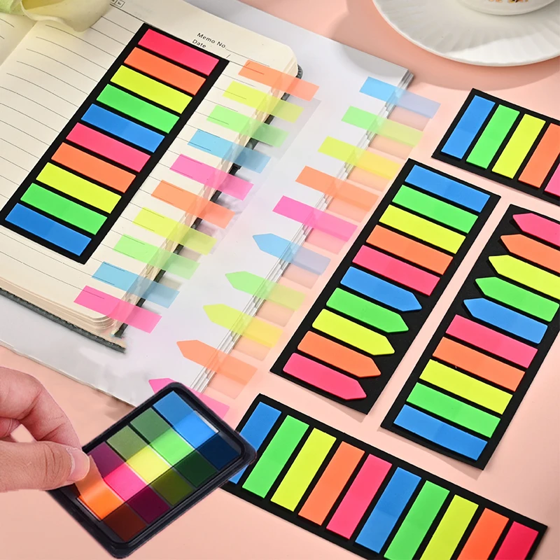 200 Sheets Color Sticky Notes Page Markers Index Tabs Transparent ...