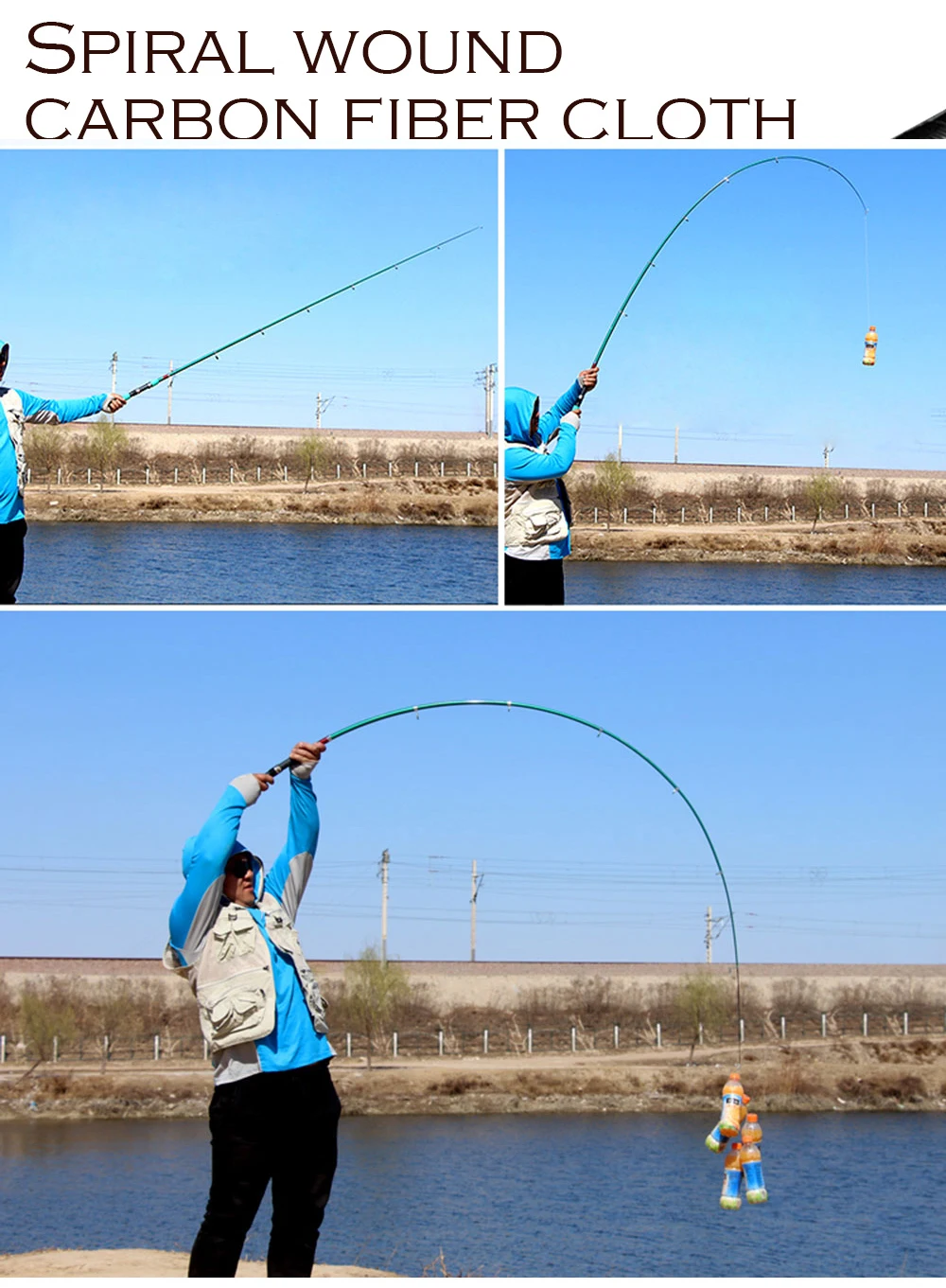 DONQL Sangle de pêche pour Canne à pêche - Longueur réglable(77