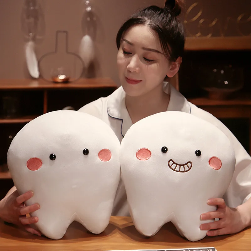 

Creative Door Tooth Pillow Plush Toys Love Teeth Doll Home Cushion Cushion Children's Comfort Cloth Doll