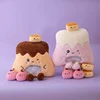 Cute Pudding Cake Snack Pillow Pudding Bag Food Toy Mini Cherry Balls Cheesecake Snack Zipper Bag Decor Pillow Cushion Girls 1