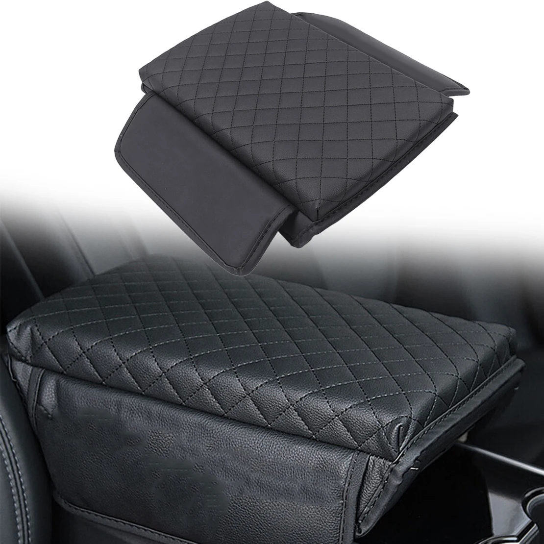 

Универсальная автомобильная Черная передняя центральная консоль, подлокотник, крышка, коврик, протектор подушки, ширина в пределах 16-24 см, Новинка