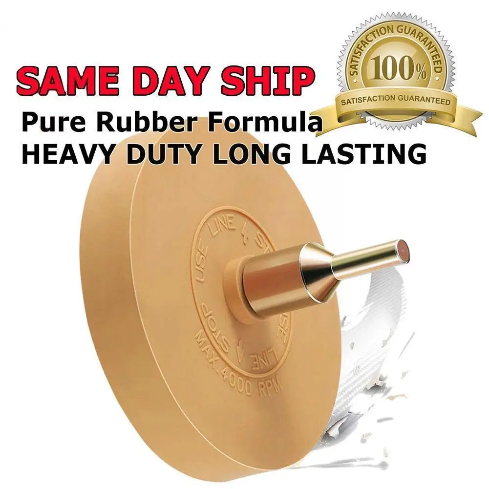 4'' Car Decal Remover For Glue Rubber Eraser Wheel Remove Adhesive Sticker Pinstripe Decal
