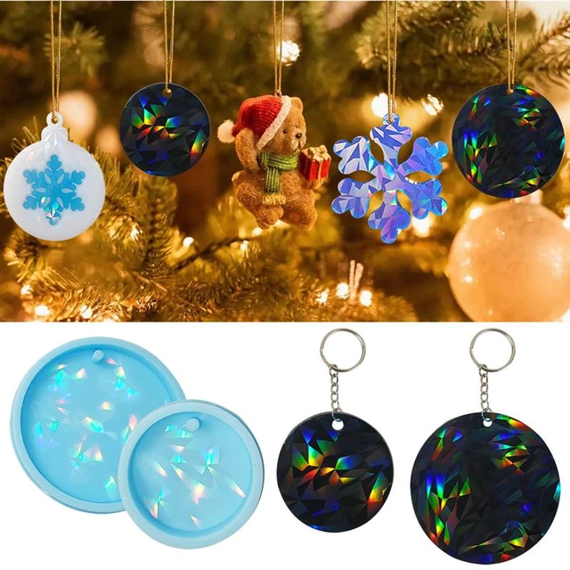 Holographic Christmas Tree Pendant Silicone Mold Ornaments Silicone Mould  Resin Casting Molds Christmas Crafts Supplies - AliExpress