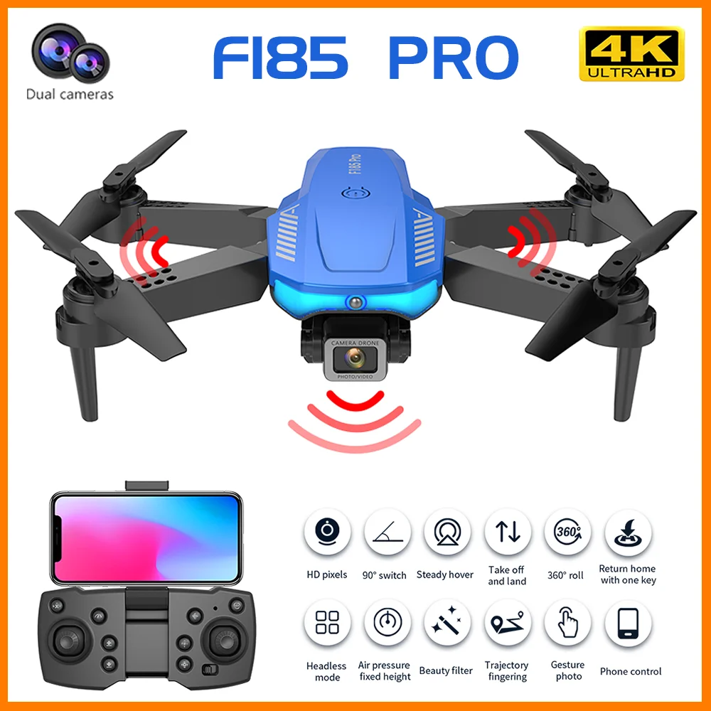 

HYRC F185 Remote Control Drone with 4K HD Dual Cameras Aerial Photography RC Dron Helicopter UAV Wifi FPV Quadcopter Aircraft