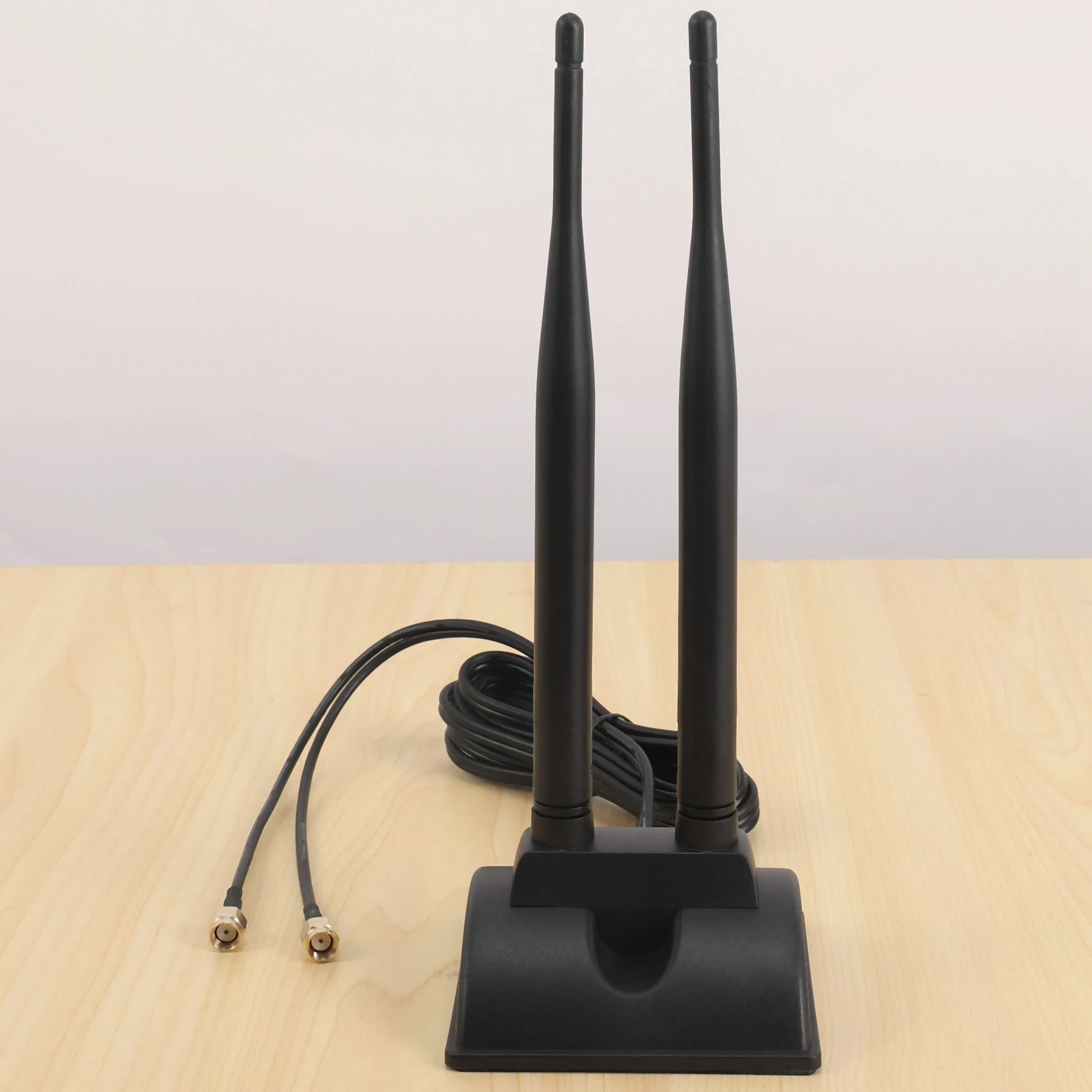 강력 추천-2.4G/5G 듀얼 밴드 안테나(6.5피트 연장 케이블 포함) 6DB 자기 베이스 무선 네트워크 카드 WIFI SMA 안테나