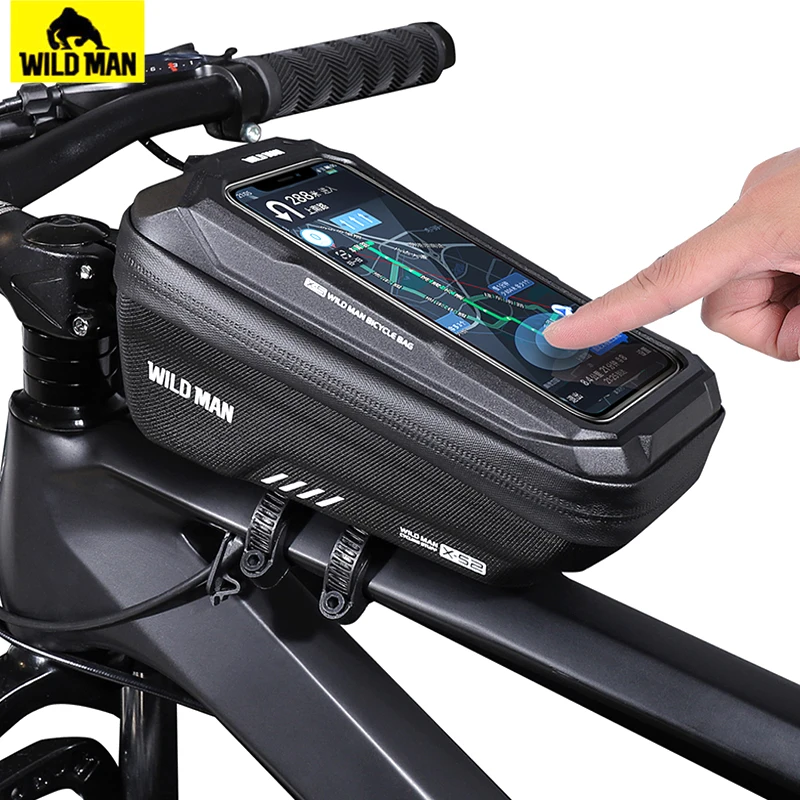Mountain Bike Bag Front Handlerbar Bag Rainproof 6.8inch Mobile Phone Case Bicycle Top Tube Cycling Accessories