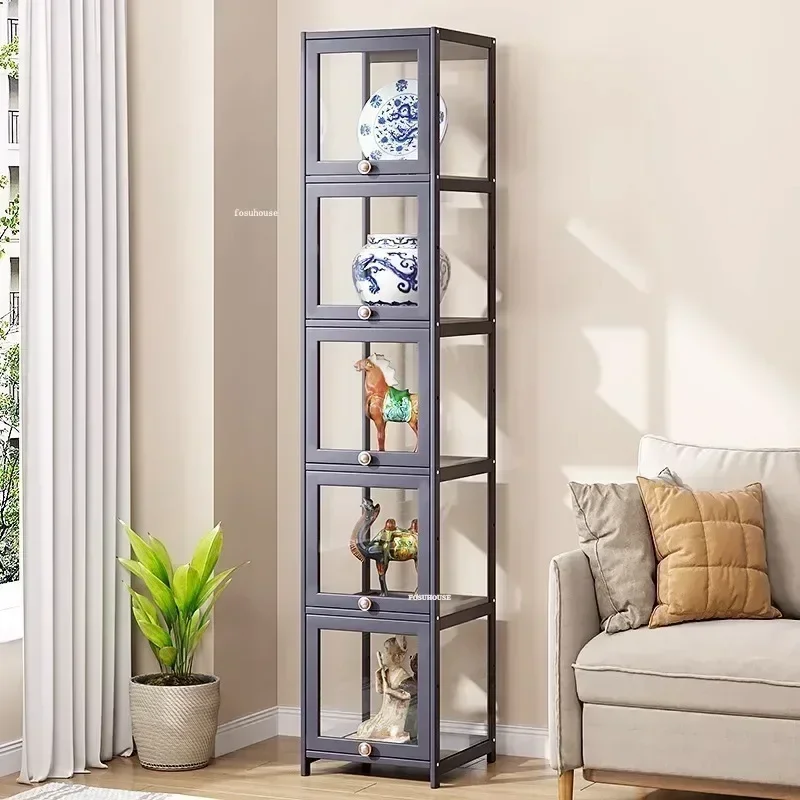 Nordic Minimalist Acrylic Display Cabinets Home Bar Wine Storage Rack Cabinet for Living Room High-end Showcase Home Furniture
