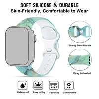 Bracelets imprimés de la série Abstraction Jade pour Apple Watch 11 10 9, bracelet en silicone remplaçable pour iWatch 46mm 42mm 41mm 40mm 2