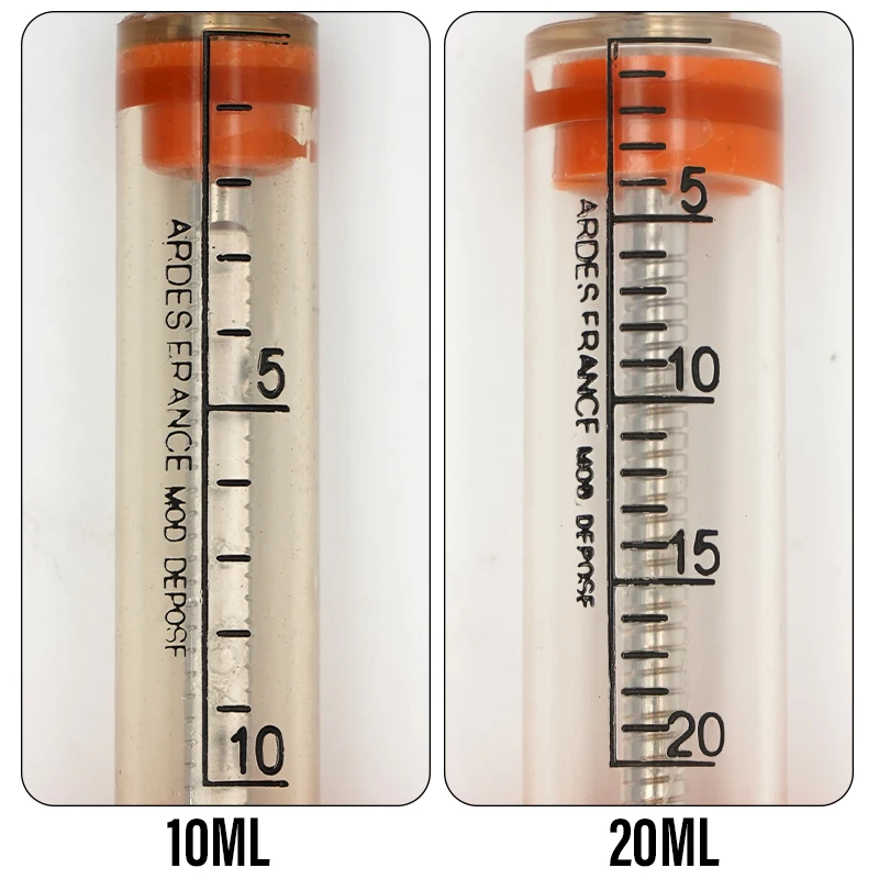 10ml/20ml Veterinary Tool Vaccine Injection Adjustable Dose Straight Medication Tube Cage Birds Mice Parrot Feeding Syringe