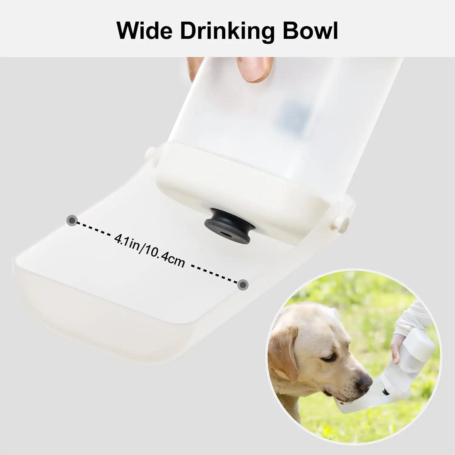 Portable Dog Water Bottle with Detachable Bowl
