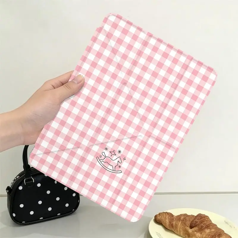 Versatile Y-Fold Acrylic Tablet Case with Enhanced Protection
