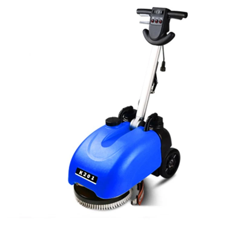 K201 small scrubber hand-push wire type automatic brush floor sweeping  suction integrated machine