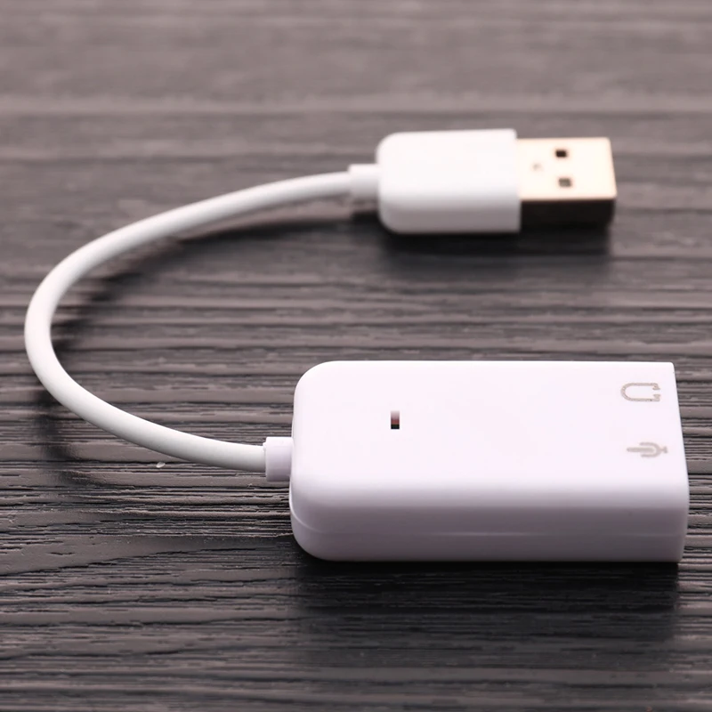 1PC USB 사운드 카드 가상 7.1 3D 외장 USB 오디오 어댑터 USB-3.5MM 잭 이어폰 마이크 사운드 카드 (노트북용)