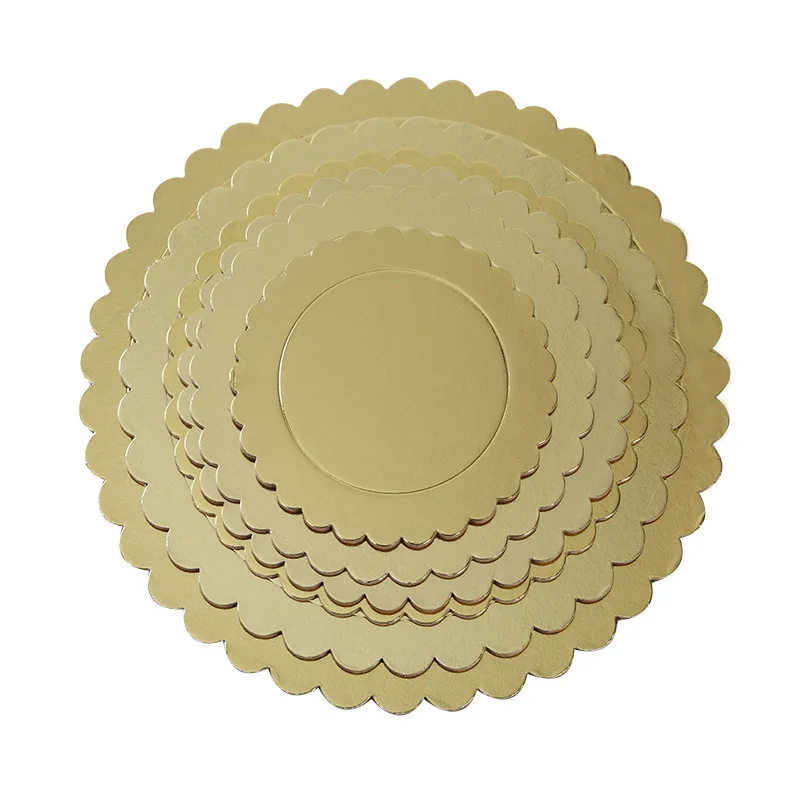 Gold Cake Board Disposable Dessert Tray Cake Base Cardboard for Wedding Birthday Party Baking Accessories Tools baking supplies cake tools