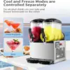 6.4 GAL Commercial Slushy Machine, 24L Stainless Steel Margarita Smoothie Frozen Drink Maker for Ice Juice Tea Coffee Making 2