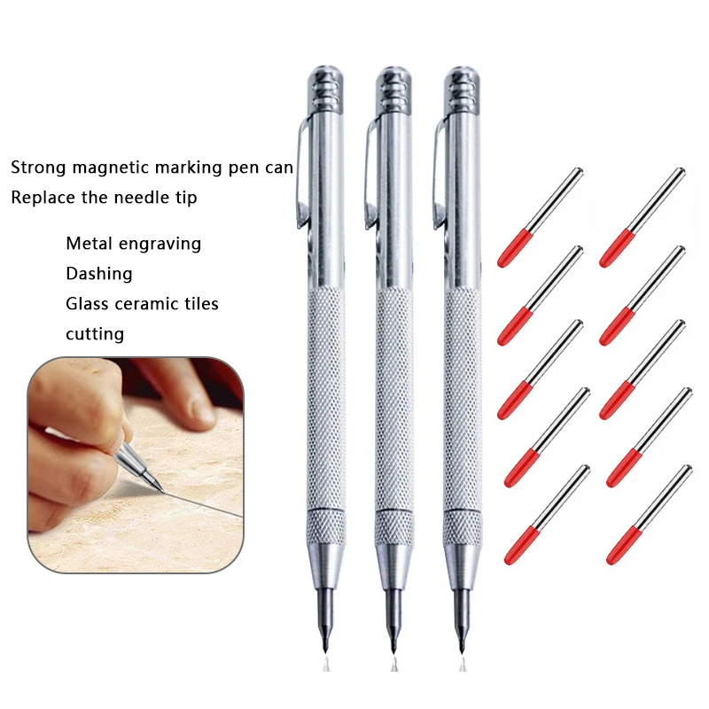 

Tungsten Carbide Nib Stylus Pen For Glass Ceramic Metal Marking Diamond Scribing Pen Tip Carbide Engraving Pen