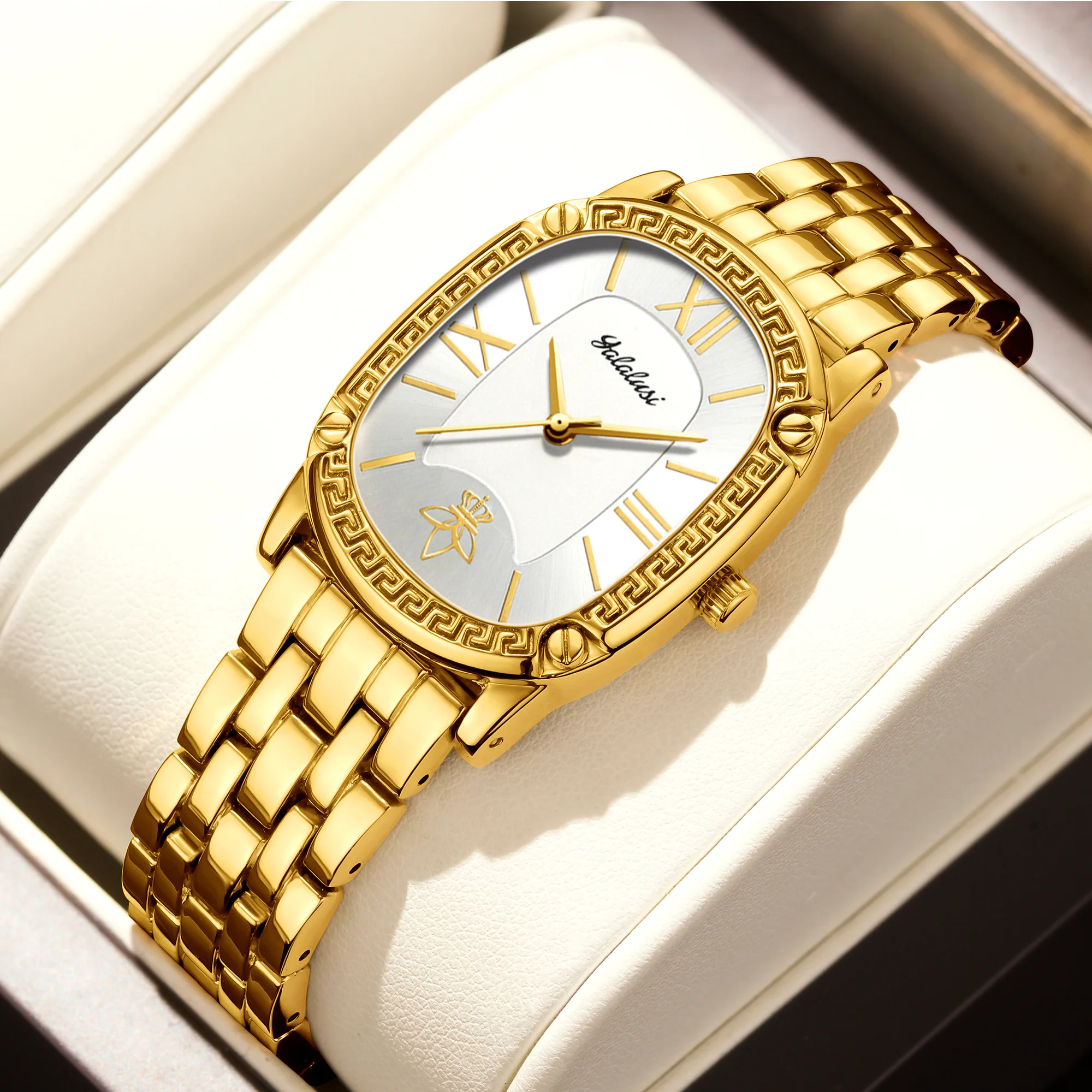 

YaLaLuSi Brand Women's Quartz Watch Gold Luxury Classic Style 2024 Hot Box Remover Ion Plating