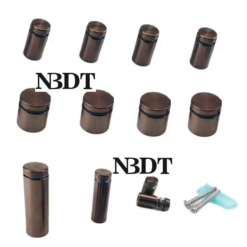 12Pcs Brushed Rose Gold Stainless Steel Barrel Advertising Sign