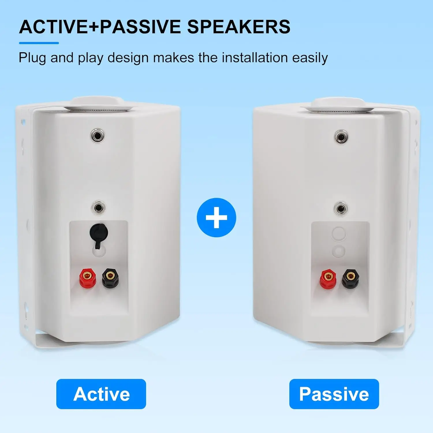 Herdio 2 قطعة 4 بوصة 200 واط مكبرات صوت بخاصية الب...