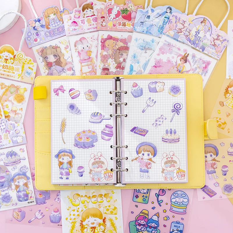 

3pcs Wholesale cartoon character hand account sticker cute ins style children's portable waterproof sticker water cup sticker