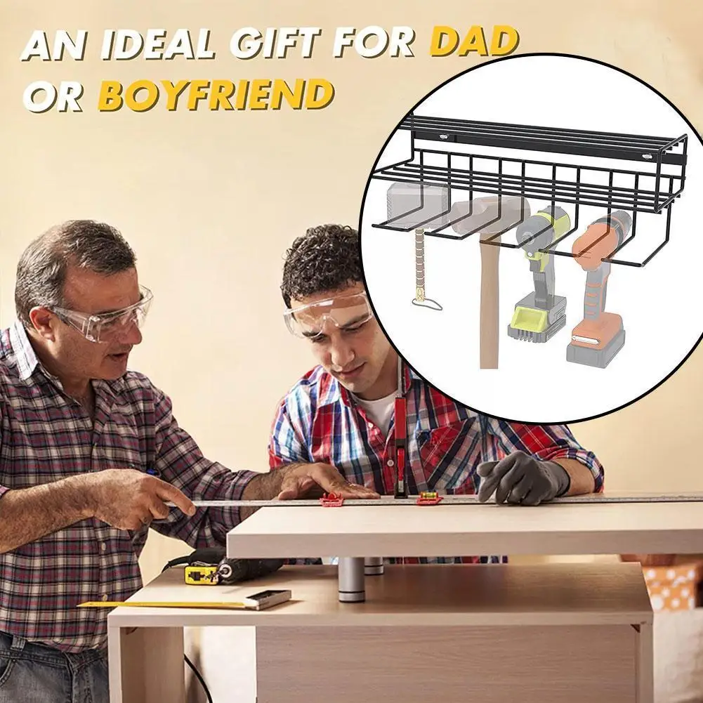 Tool Rack Electric Drill Holder Wall Mount Organizer Wrench Tool Workshop Screwdriver Power Storage Shelf Accessories Hardw W7K7 tool organizer,wrench holder,power tool holder